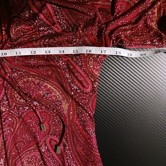 NEW Rachel Rachel Roy Womens Printed Above‎ Knee Mini Dress Berry Paisley Size M - Picture 15 of 16